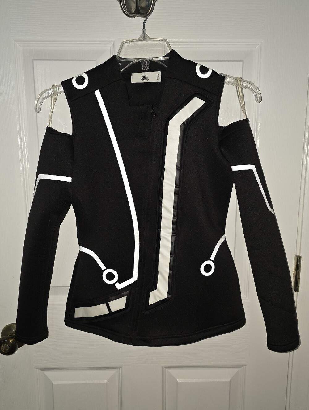 Disney Parks Tron Lightcycle Ride Black Light Up Jacket Size Adult XS Works